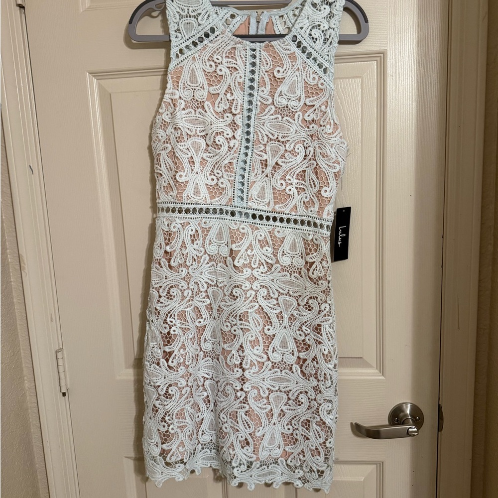 Lulu's Lace Mini Dress - White